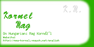 kornel mag business card